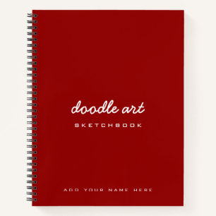 Skizze für rote Doodle-Kunst Notizbuch