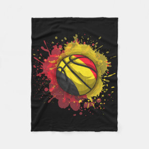 Skizze mit belgischer Flagge Fleecedecke