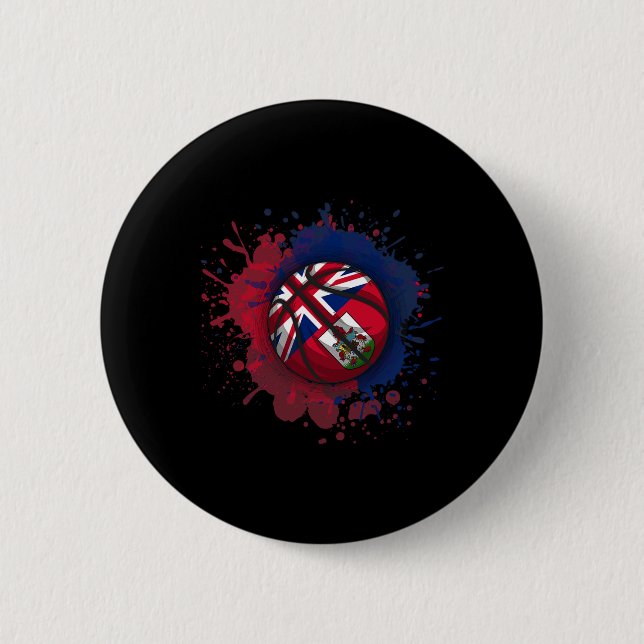 Skizze mit Bermuda-Flagge  Button (Vorderseite)