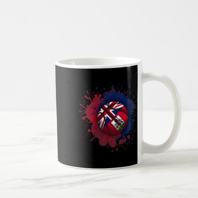Skizze mit Bermuda-Flagge  Kaffeetasse (Rechts)