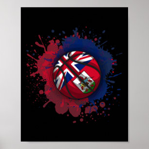 Skizze mit Bermuda-Flagge  Poster