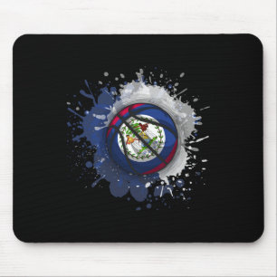 Skizze mit der Flagge von Belize Mousepad