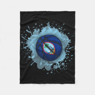 Skizze mit Guam-Flagge Fleecedecke