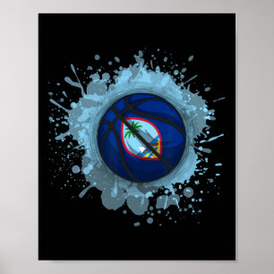 Skizze mit Guam-Flagge  Poster