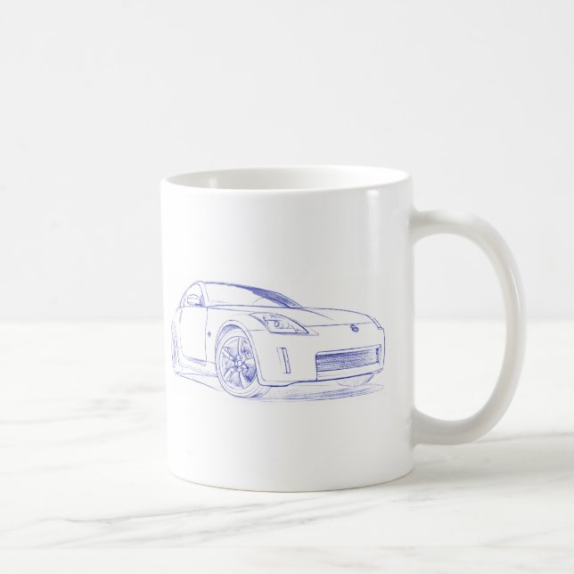 Skizze Nis 350Z Kaffeetasse (Rechts)