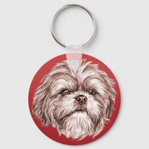 Skizze Shih Tzu Schlüsselanhänger