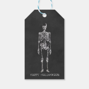 Skizze Skeleton glückliches Halloween Geschenkanhänger