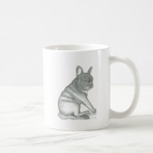 Skizze-Tasse der französischen Bulldogge