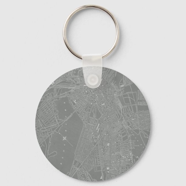 Skizze von Boston City Map Schlüsselanhänger (Vorderseite)