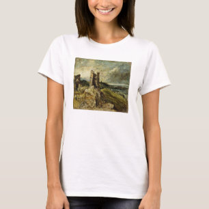 Skizze von Hadleigh Schloss (Vorderseite) (Öl auf T-Shirt
