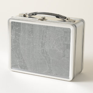 Skizze von New- York Citykarte Metall Brotdose