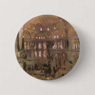 Skizze von Santa Sophia von John Singer Sargent Button