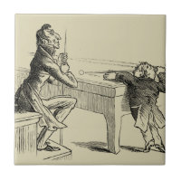 Skizze von zwei Männern, die Pool spielen