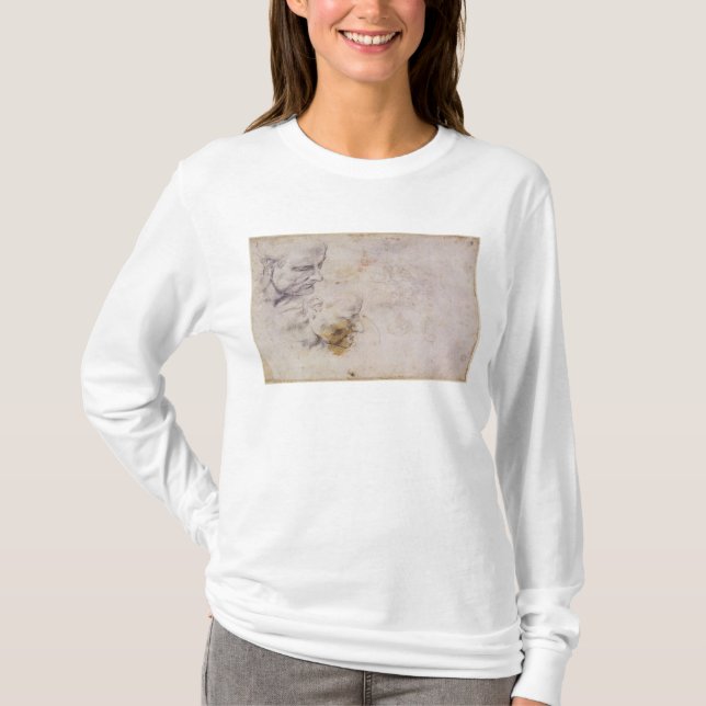 Skizze W.60 eines männlichen Kopfes, in zwei T-Shirt (Vorderseite)