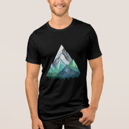 Skizzen einer dreieckigen geometrischen Gebirgslan Tri-Blend Shirt