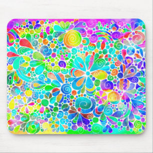 Skizzen Fantasy Art - Abstrakte Blume 2 Mousepad