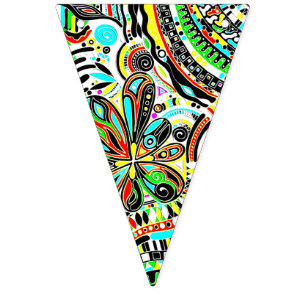 Skizzen Fantasy Art - Abstrakte Blume 3 Wimpelkette