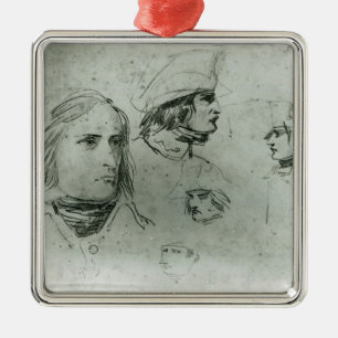 Skizzen von Napoleon Bonaparte, 1797 Silbernes Ornament