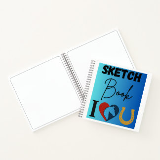 Skizzenbuch 'Ich liebe dich' für Pferdeliebhaber Notizbuch