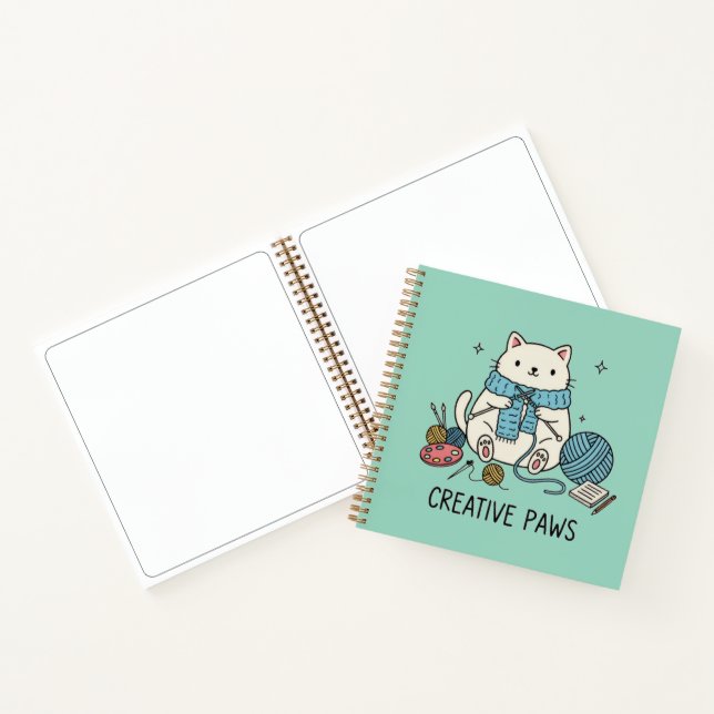 Skizzenbuch - Katzen stricken - Whimsical - Sanfte Notizbuch (Innenseite)