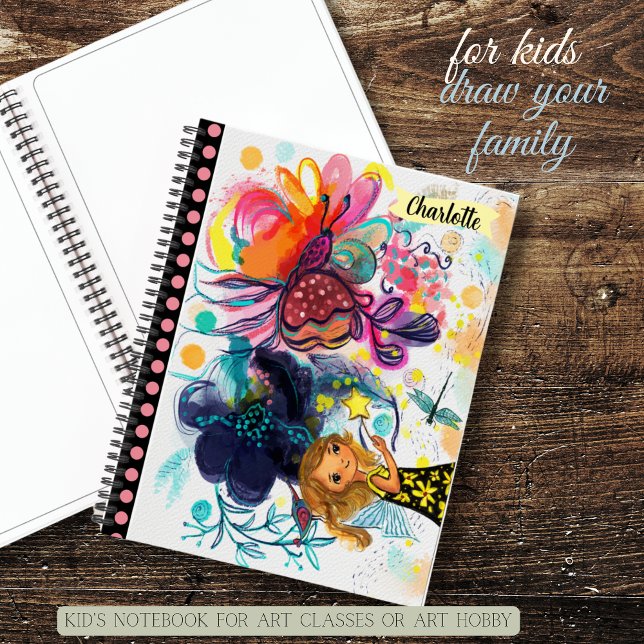 Skizzenbuch mit Aquarellkunst für fantasievolle Fe Notizbuch (Whimsical Fairy Watercolor Art Sketchbook for Notebook)