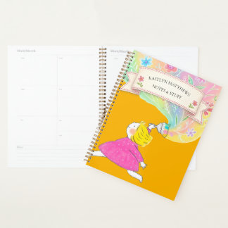 Skizzenbuch mit märchenhaften Blumenmalereien Planer