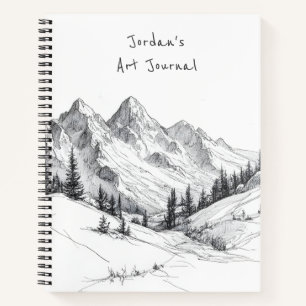 Skizzenbuch Naturkunst Berglandschaft Notizbuch