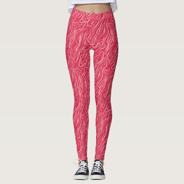 Skizzenkurven Leggings (Vorderseite)