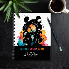 Skizzieren Sie Ihre Vision SketchBook Afro Art Kre Notizbuch