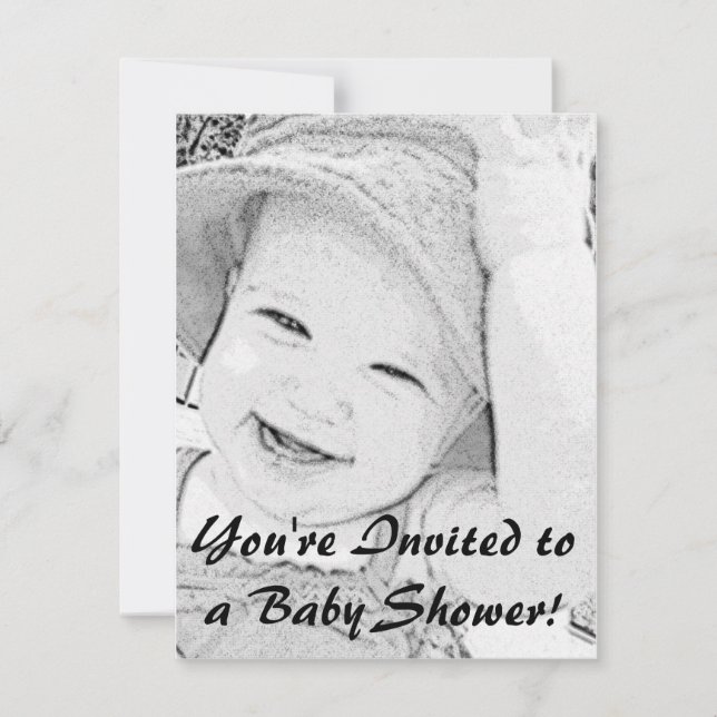 Skizzierte Babyparty-Einladung Einladung (Vorderseite)