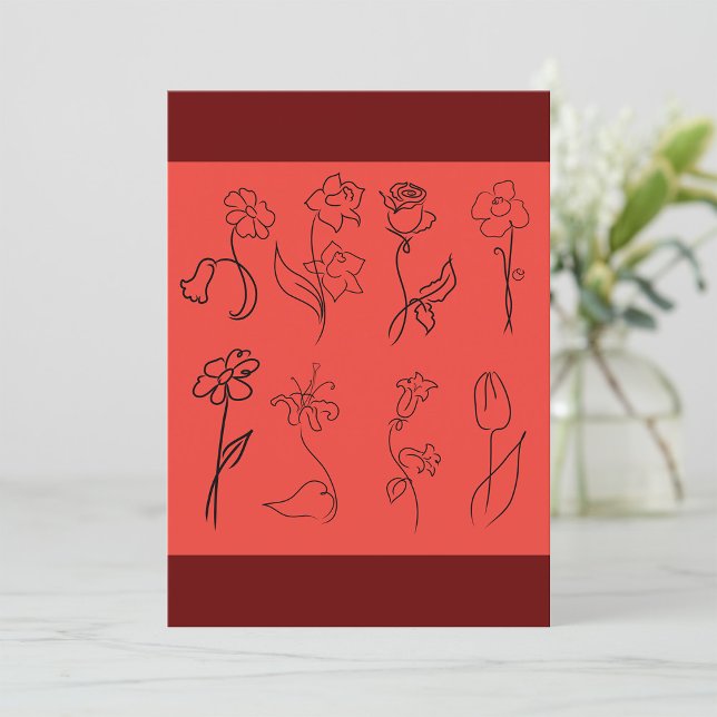 Skizzierte Blume Einladung (Von Creator hochgeladen)