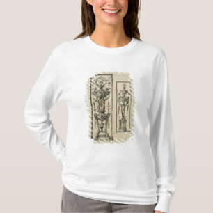 Skizzierte Entwürfe für verzierte Platten (Stift T-Shirt