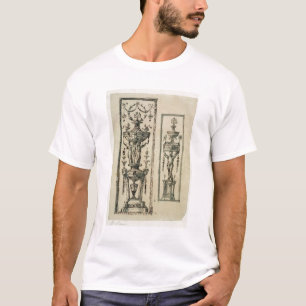 Skizzierte Entwürfe für verzierte Platten (Stift T-Shirt