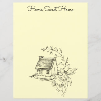 Skizzierte Hütte Scrapbook Paper oder Stationery