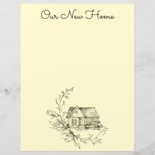 Skizzierte Hütte Scrapbook Paper oder Stationery