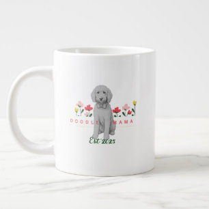 Skizzierter Doodle-Mug mit Blumen - Anpassbar Jumbo-Tasse