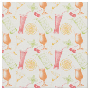 Skizziertes Cocktail-Muster Stoff