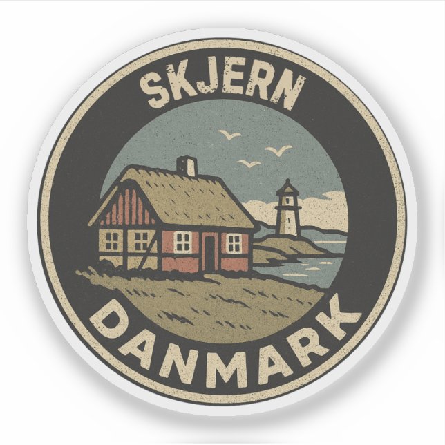 Skjern, Dänemark Danmark Aufkleber (Vorderseite)