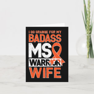 Sklerose Frau Awareness Badass Warrior Ehefrau Karte