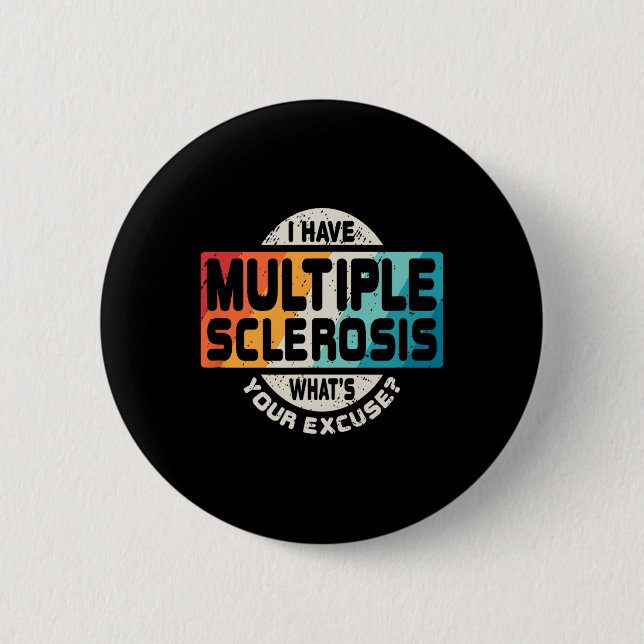 Sklerose Frau Awareness Fun Gift Button (Vorderseite)
