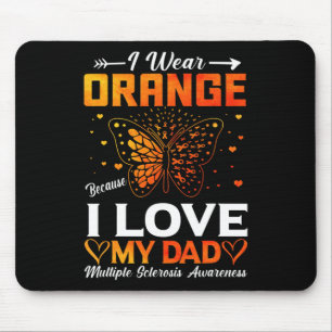 Sklerose Frau Warrior I Tragen Orangen Vater Mousepad