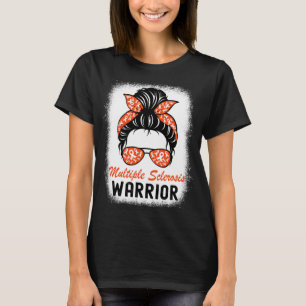Sklerose Kriegerin Frau Awareness Messy Bun T-Shirt