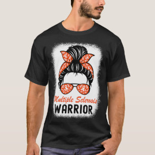 Sklerose Kriegerin Frau Awareness Messy Bun T-Shirt