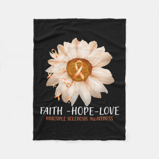 Sklerosis Awareness Blume Fleecedecke