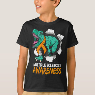 Sklerosis Awareness Fighter Dinosaurier Frau Warri T-Shirt