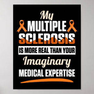 Sklerosis Awareness Frau Survivor Real Warrior Poster