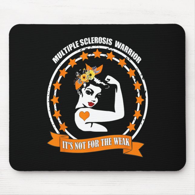 Sklerosis Awareness Frau Warrior Mama Support Mousepad (Vorne)