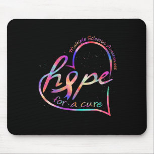 Sklerosis Awareness Hope for a cuure Rainbow Krawa Mousepad