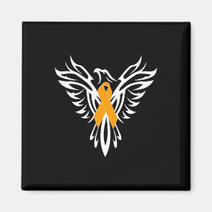 Sklerosis Awareness Orange Ribbon Phoenix Magnet