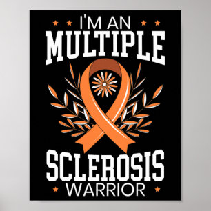 Sklerosis Awareness Orange Ribbon Poster